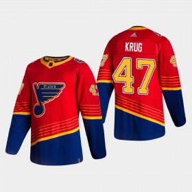 St. Louis Blues Hockeydrakt Torey Krug 47 2020-2021 Reverse Retro Authentic - Herre